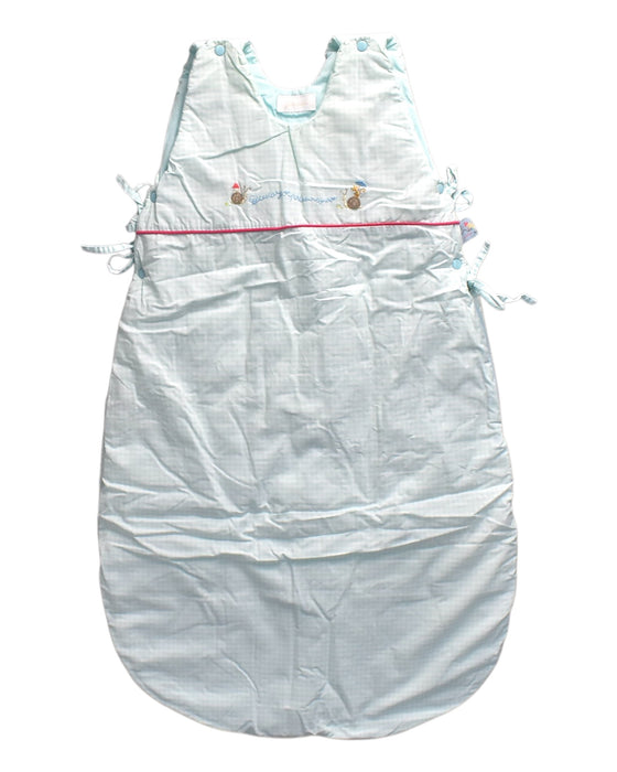 A Blue Sleepsacs from Jacadi in size O/S for neutral. (Front View)