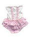 A Pink Overall Shorts from Mayoral in size 3-6M for girl. (Back View)