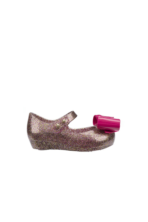 A Pink Flats from Mini Melissa in size 6T for girl. (Front View)
