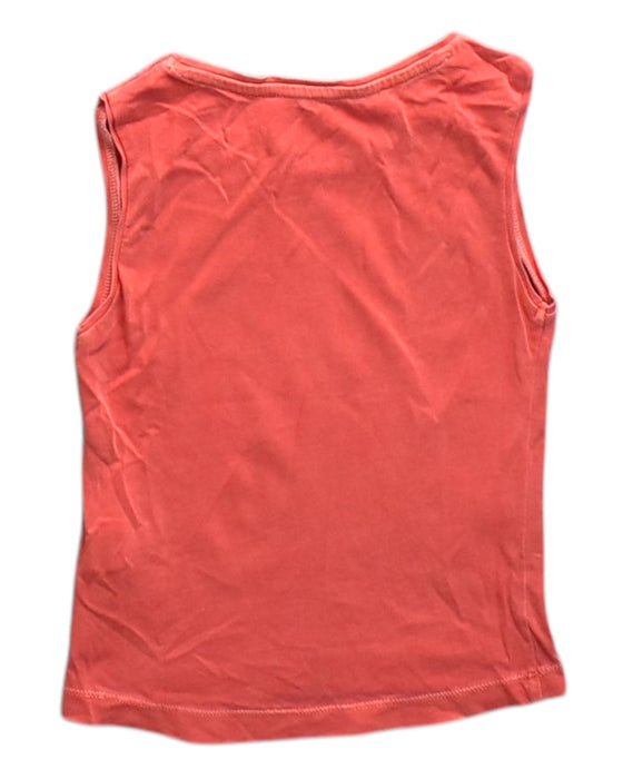 A Red Sleeveless T Shirts from Chateau de Sable in size 4T for neutral. (Back View)