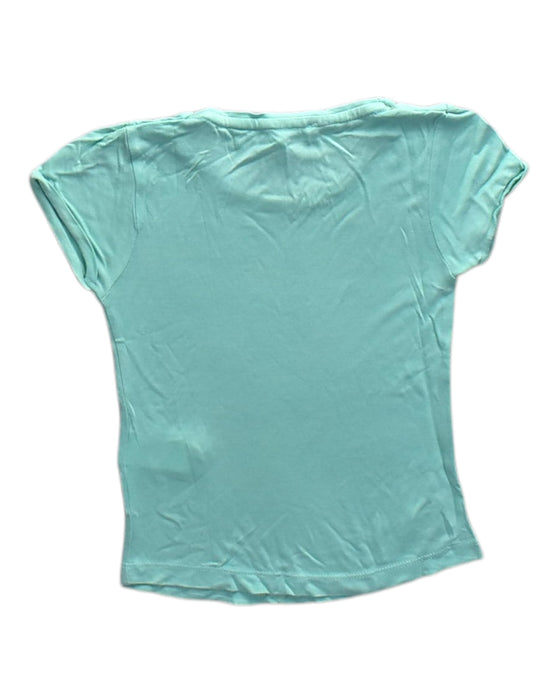 A Teal Short Sleeve T Shirts from Chateau de Sable in size 4T for girl. (Back View)