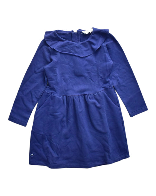 A Blue Long Sleeve Dresses from Chateau de Sable in size 4T for girl. (Front View)