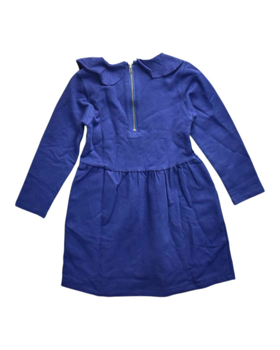A Blue Long Sleeve Dresses from Chateau de Sable in size 4T for girl. (Back View)