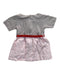 A Grey Dress Sets from Chateau de Sable in size 0-3M for girl. (Back View)