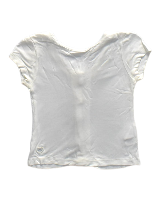 A White Short Sleeve Tops from Chateau de Sable in size 3T for girl. (Front View)