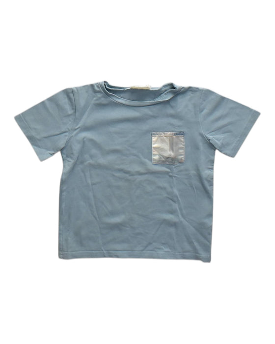 A Blue Short Sleeve T Shirts from Our Mini Nature in size 4T for neutral. (Front View)