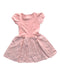 A Pink Short Sleeve Dresses from Seed in size 5T for girl. (Back View)