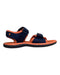 A Navy Sandals from Clarks in size 3T for neutral. (Front View)