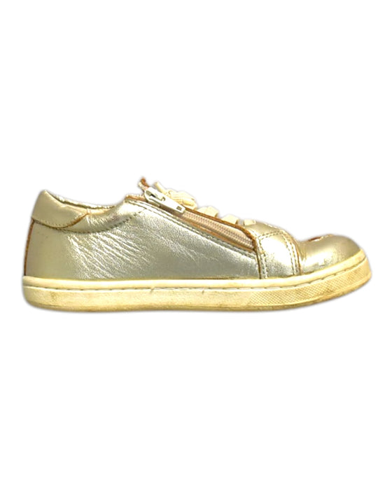 A Gold Sneakers from Old Soles in size 5T for neutral. (Front View)