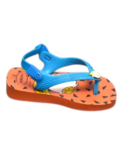 A Blue Sandals from Havaianas in size 3T for neutral. (Front View)