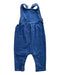 A Blue Long Overalls from Petit Bateau in size 12-18M for girl. (Front View)