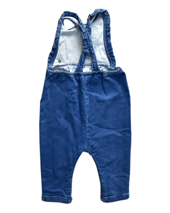 A Blue Long Overalls from Petit Bateau in size 12-18M for girl. (Back View)