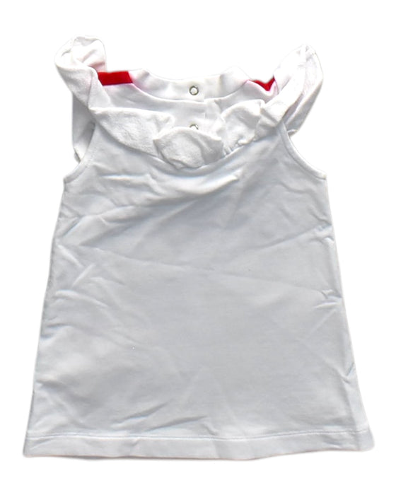 A White Sleeveless Tops from Monnalisa in size 6-12M for girl. (Back View)