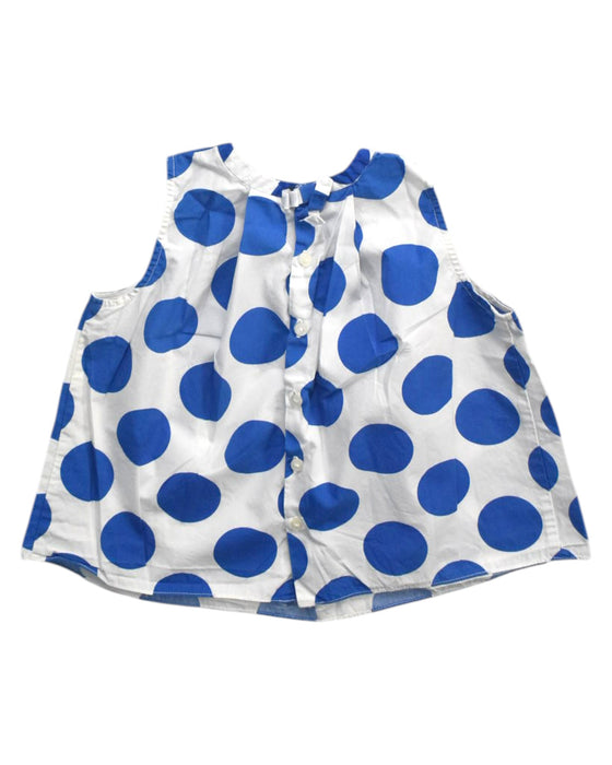 A Blue Sleeveless Dresses from Jacadi in size 18-24M for girl. (Back View)