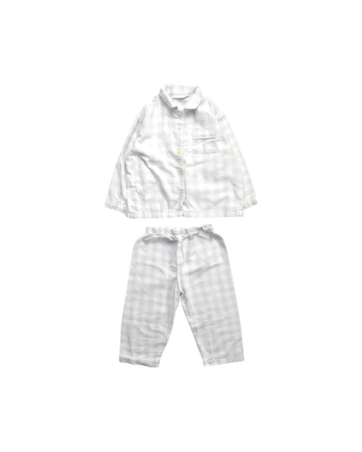 A White Pyjama Sets from The Little White Company in size 18-24M for boy. (Front View)