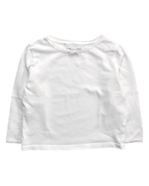 A White Long Sleeve Tops from The Little White Company in size 18-24M for girl. (Front View)