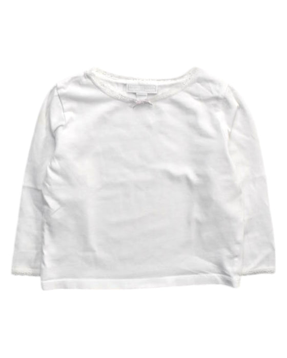 A White Long Sleeve Tops from The Little White Company in size 18-24M for girl. (Front View)