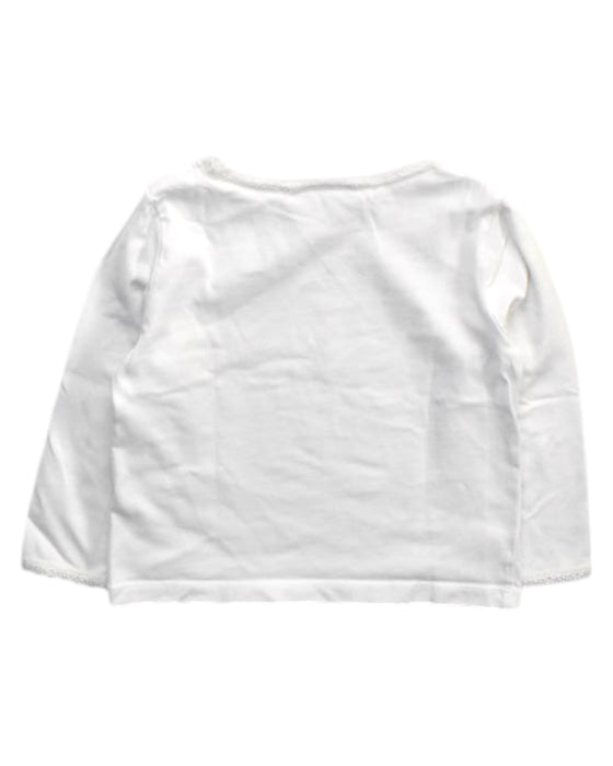 A White Long Sleeve Tops from The Little White Company in size 18-24M for girl. (Back View)