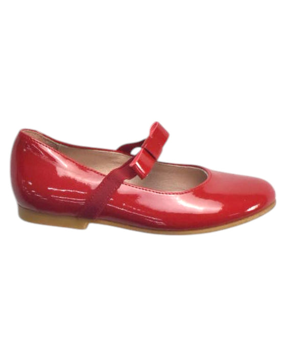 A Red Flats from Jacadi in size 3T for girl. (Front View)