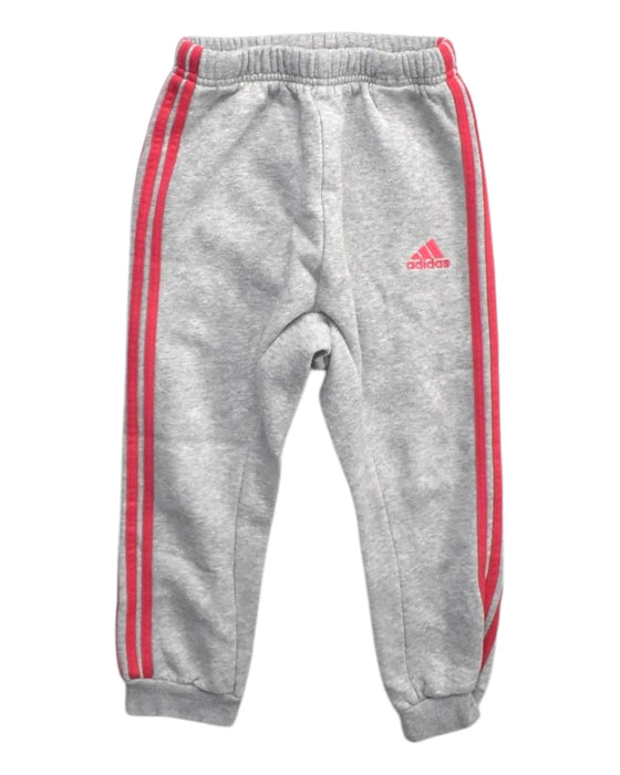 A Grey Sweatpants from Adidas in size 3T for girl. (Front View)