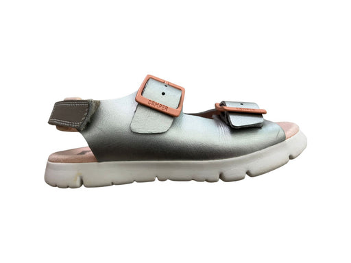 A Grey Sandals from Camper in size 6T for girl. (Front View)