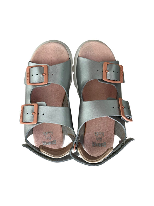 A Grey Sandals from Camper in size 6T for girl. (Back View)
