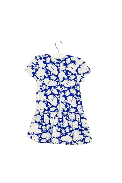 A Blue Short Sleeve Dresses from Petit Bateau in size 6-12M for girl. (Back View)