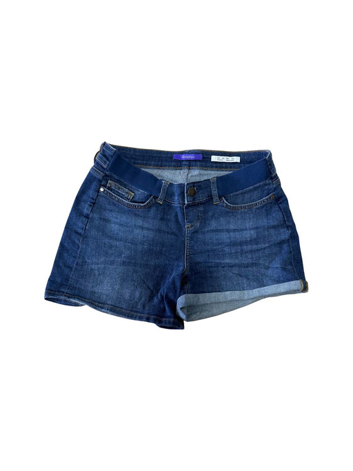 A Blue Shorts from Seraphine in size S for maternity. (Front View)