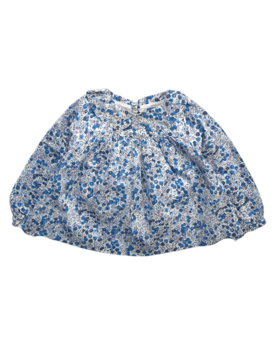 A Blue Long Sleeve Dresses from Jacadi in size 18-24M for girl. (Front View)