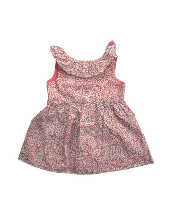 A Pink Sleeveless Dresses from Jacadi in size 18-24M for girl. (Back View)