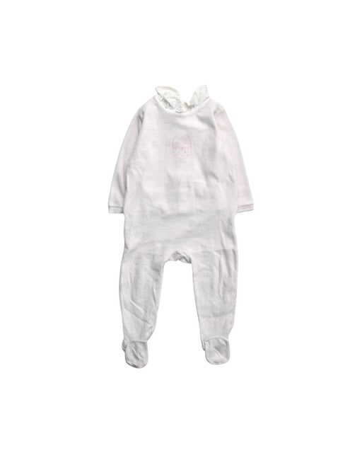 A White Onesies from Jacadi in size 18-24M for girl. (Front View)