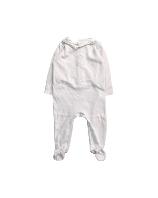 A White Onesies from Jacadi in size 12-18M for girl. (Front View)