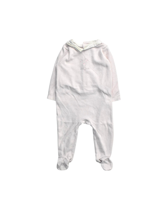 A White Onesies from Jacadi in size 12-18M for girl. (Front View)
