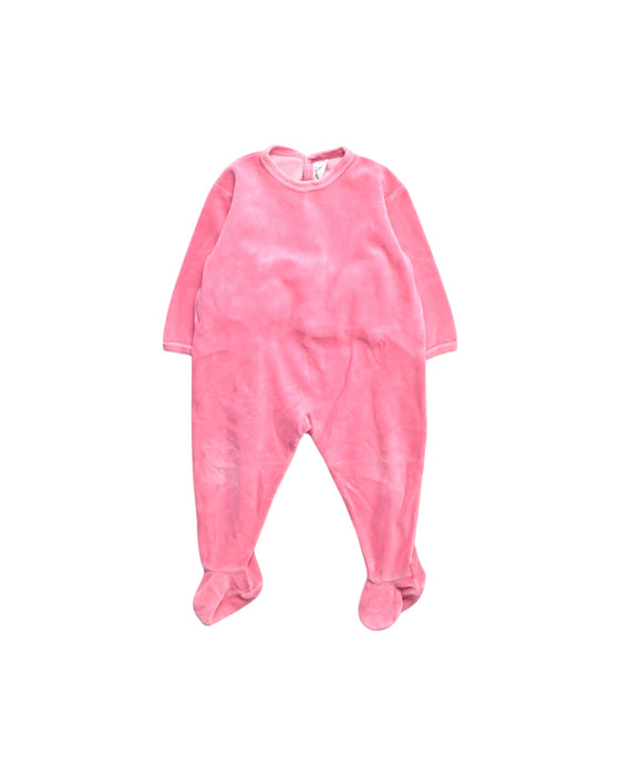 A Pink Onesies from Petit Bateau in size 18-24M for girl. (Front View)