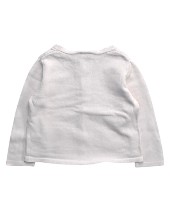 A White Cardigans from Cyrillus in size 12-18M for girl. (Back View)