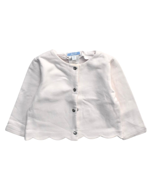 A White Cardigans from Jacadi in size 12-18M for girl. (Front View)