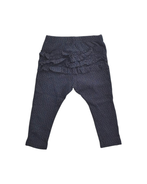 A Navy Casual Pants from Petit Bateau in size 18-24M for girl. (Back View)