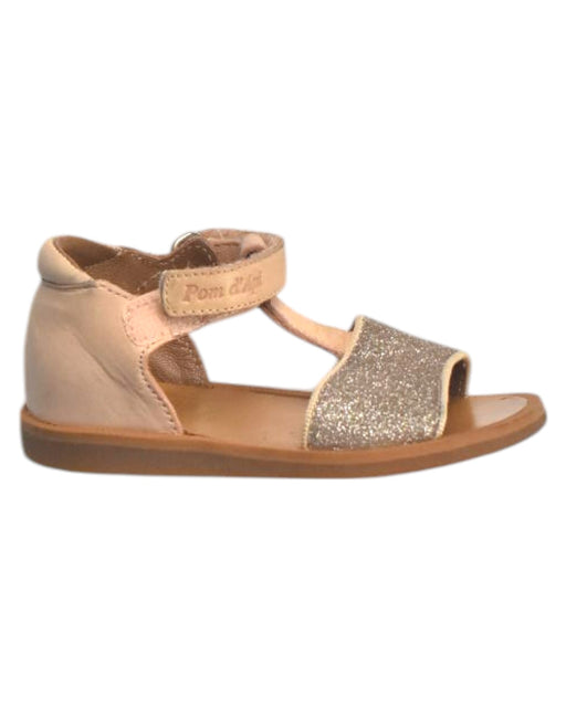 A Pink Sandals from Pom d’Api in size 12-18M for girl. (Front View)