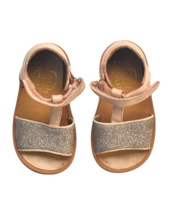A Pink Sandals from Pom d’Api in size 12-18M for girl. (Back View)