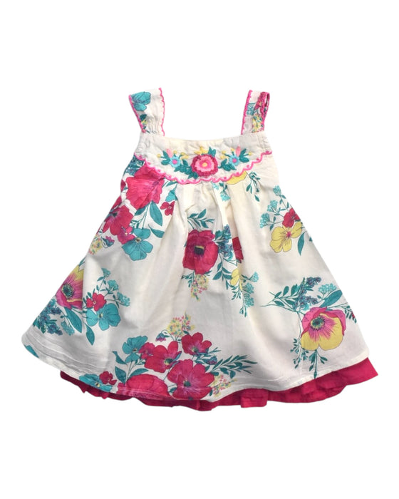 A Multicolour Sleeveless Dresses from Monsoon in size 6-12M for girl. (Front View)