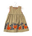 A Brown Sleeveless Dresses from Boden in size 3-6M for girl. (Front View)
