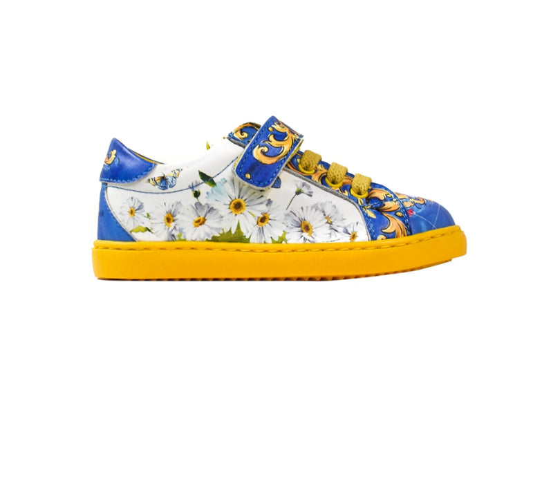 A Yellow Sneakers from Dolce & Gabbana in size 18-24M for girl. (Back View)