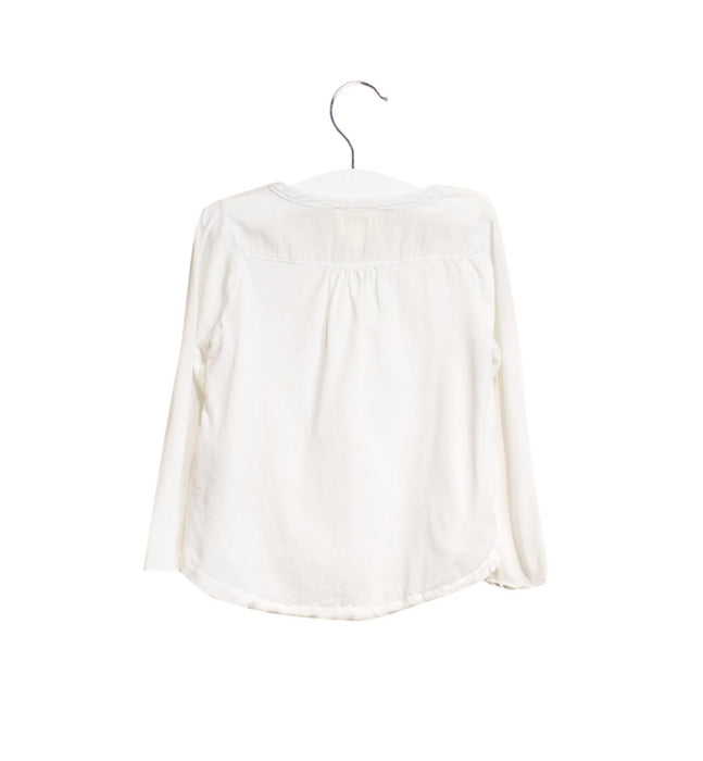 A White Long Sleeve Tops from Hartford in size 2T for girl. (Back View)