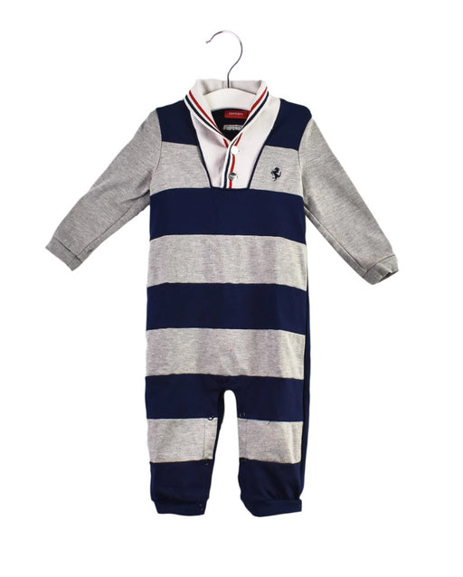 A Blue Long Sleeve Jumpsuits from Ferrari in size 12-18M for boy. (Front View)