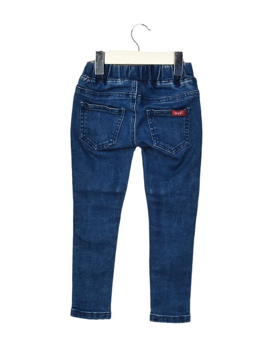 A Blue Jeans from Seed in size 2T for boy. (Back View)