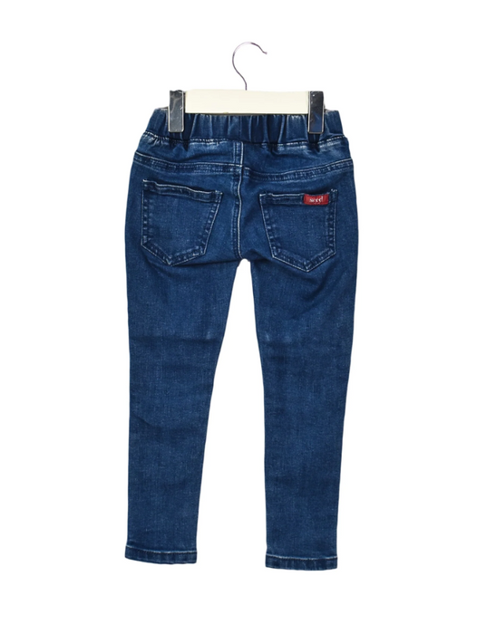 A Blue Jeans from Seed in size 2T for boy. (Back View)