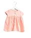 A Pink Short Sleeve Dresses from Emile et Ida in size 3-6M for girl. (Front View)