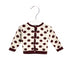 A Burgundy Cardigans from Bonpoint in size 3-6M for girl. (Front View)