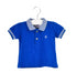 A Blue Short Sleeve Polos from Petit Bateau in size 0-3M for boy. (Front View)