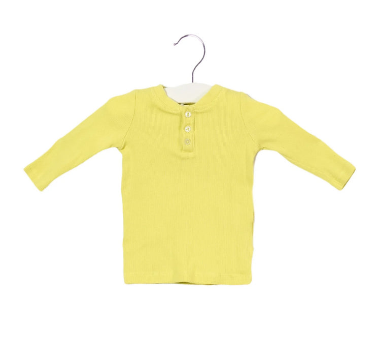 A Yellow Long Sleeve Tops from Seed in size 0-3M for boy. (Front View)